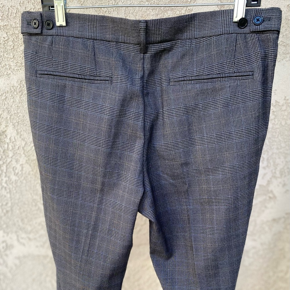 NW H&M Skinny Fit Coupe Moulante Plaid Pant Sz 33x29